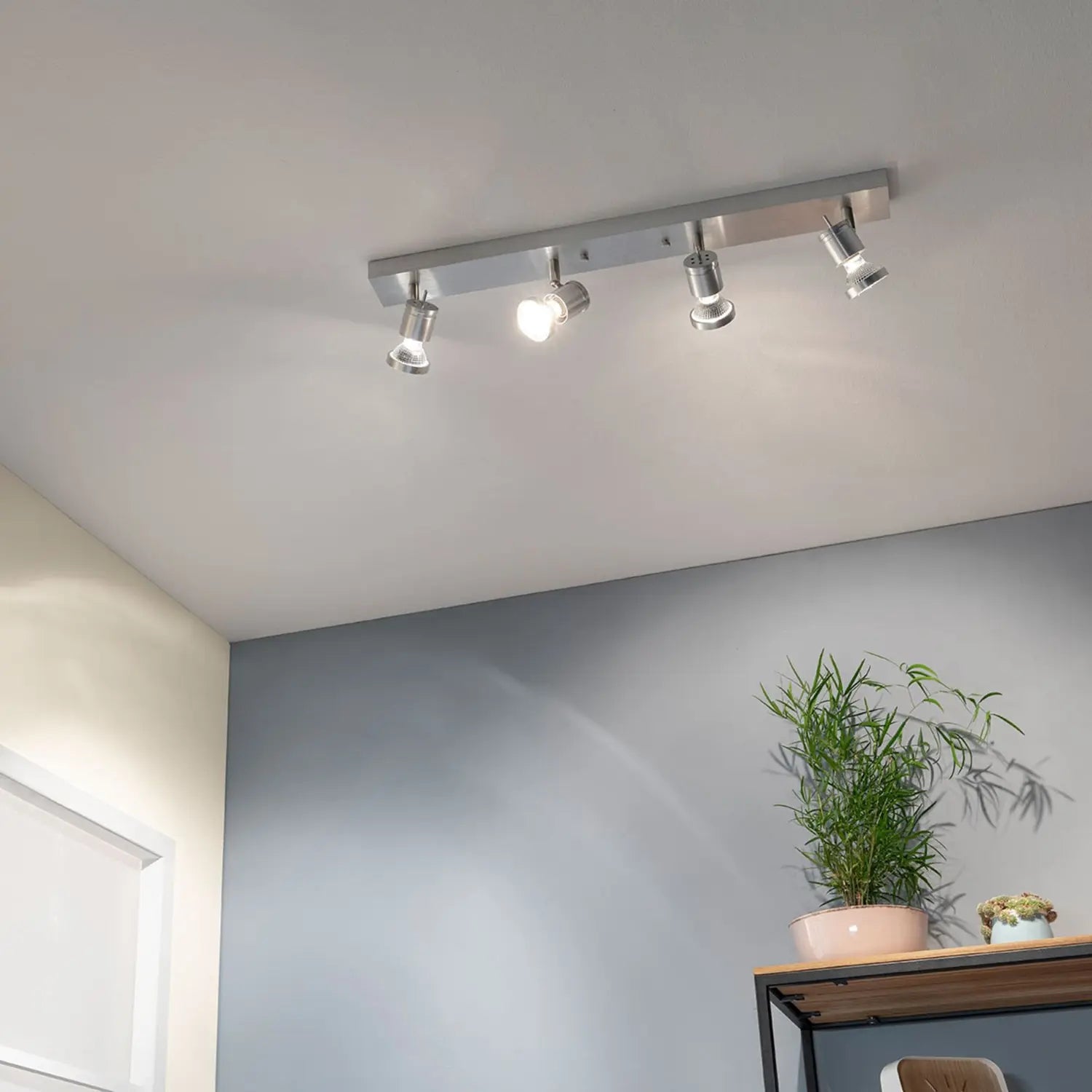 B-Ware Slv Deckenspot Strahler Spot Leuchte Aluminium Gebürstet Deko Ring Lampe - 4024163104456