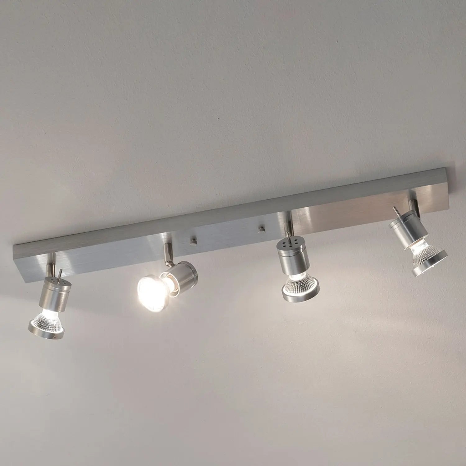 B-Ware Slv Deckenspot Strahler Spot Leuchte Aluminium Gebürstet Deko Ring Lampe - 4024163104456