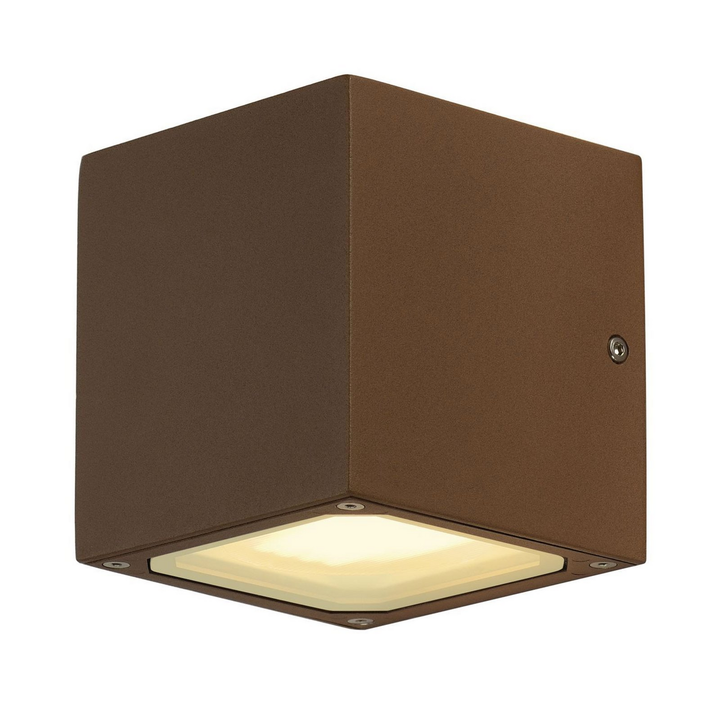 Slv Außenwandleuchte Lampe Wandlicht Led Rostbraun Aluminium Glas Außenbereich B-Ware - 4024163112543