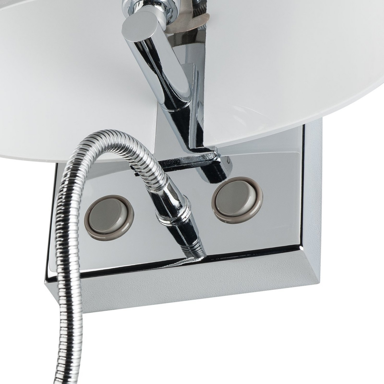 B-Ware Slv Wandleuchte Wandlampe Leselicht Bettleuchte Led Chrom Weiß Glas Stahl - 4024163091657