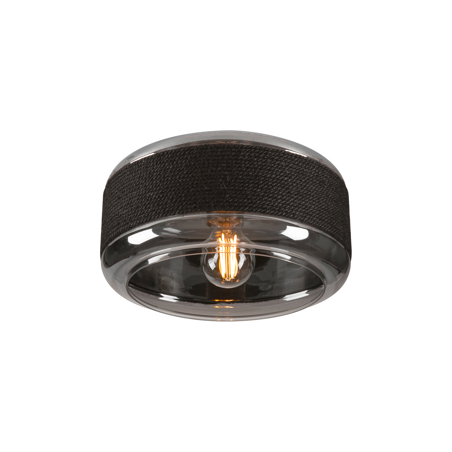 B-Ware Slv Deckenlampe Leuchte Pantilo Rope 27 Schwarz Grau Silber Glas Modern - 4024163280914