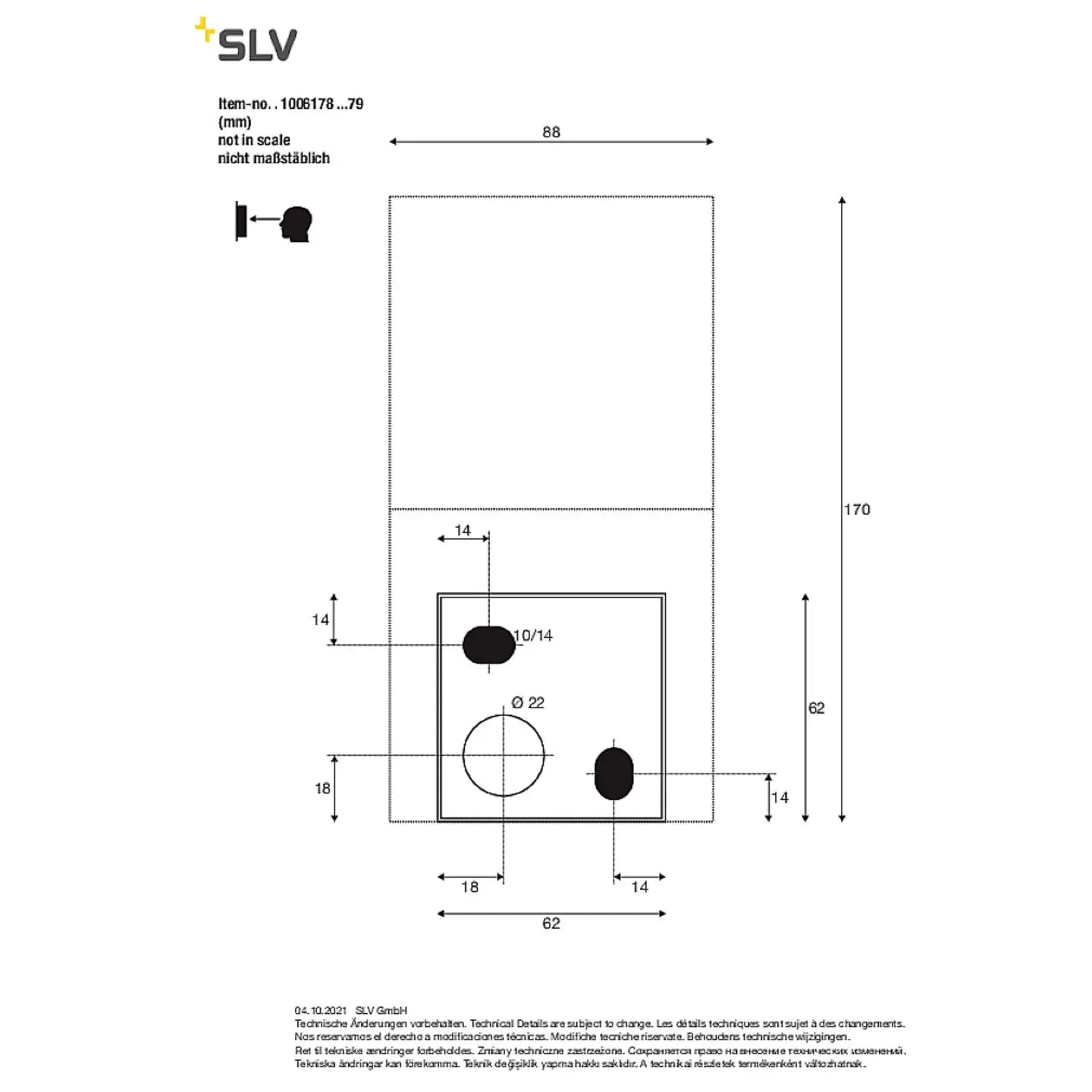 B-Ware Slv Grafit E27 Wandaufbauleuchte Lampe Anth Rund Hauptlicht Deckenleuchte - 4024163262750