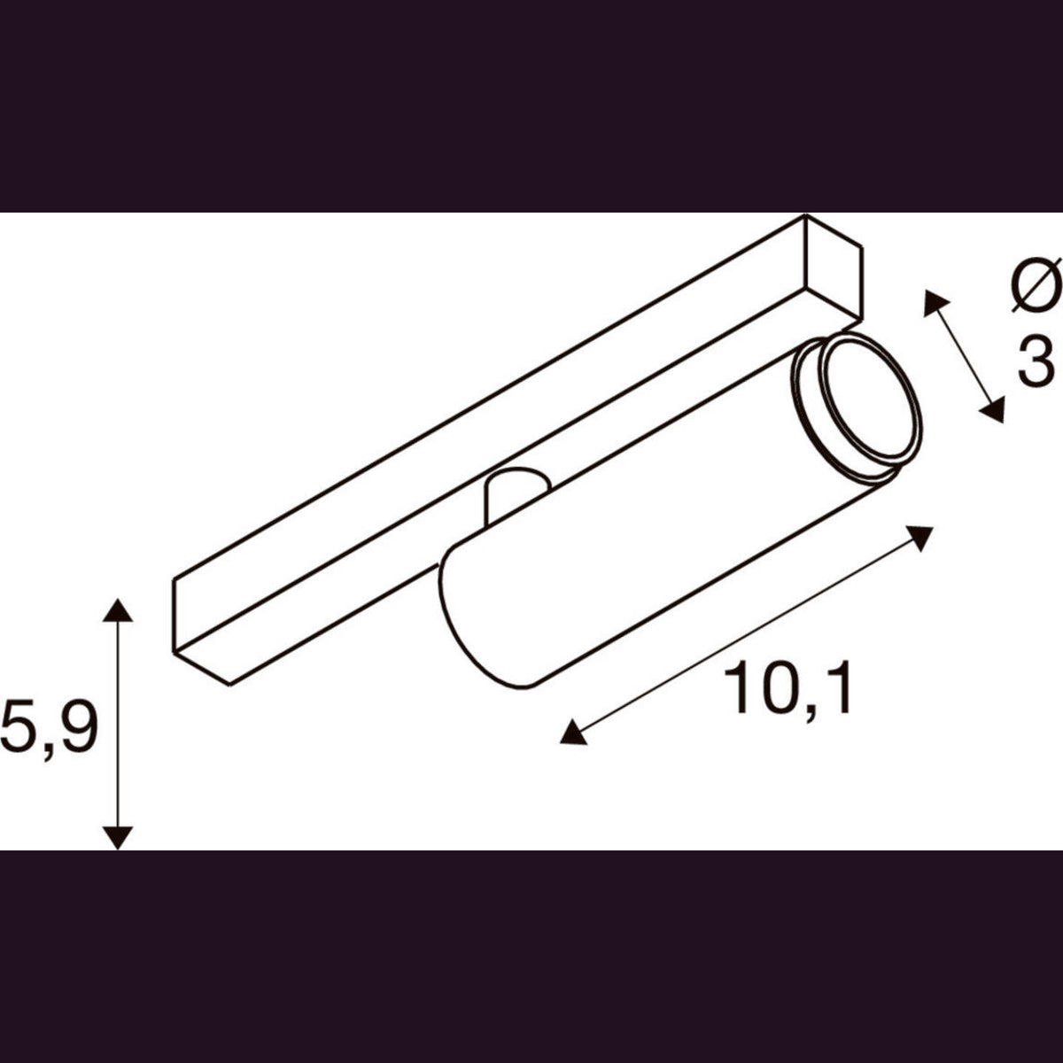 SLV GRIP! S Spot Leuchte 48V zylindrisch 3000K 9,8 W schwarz Schienenstrahler - 4024163296380