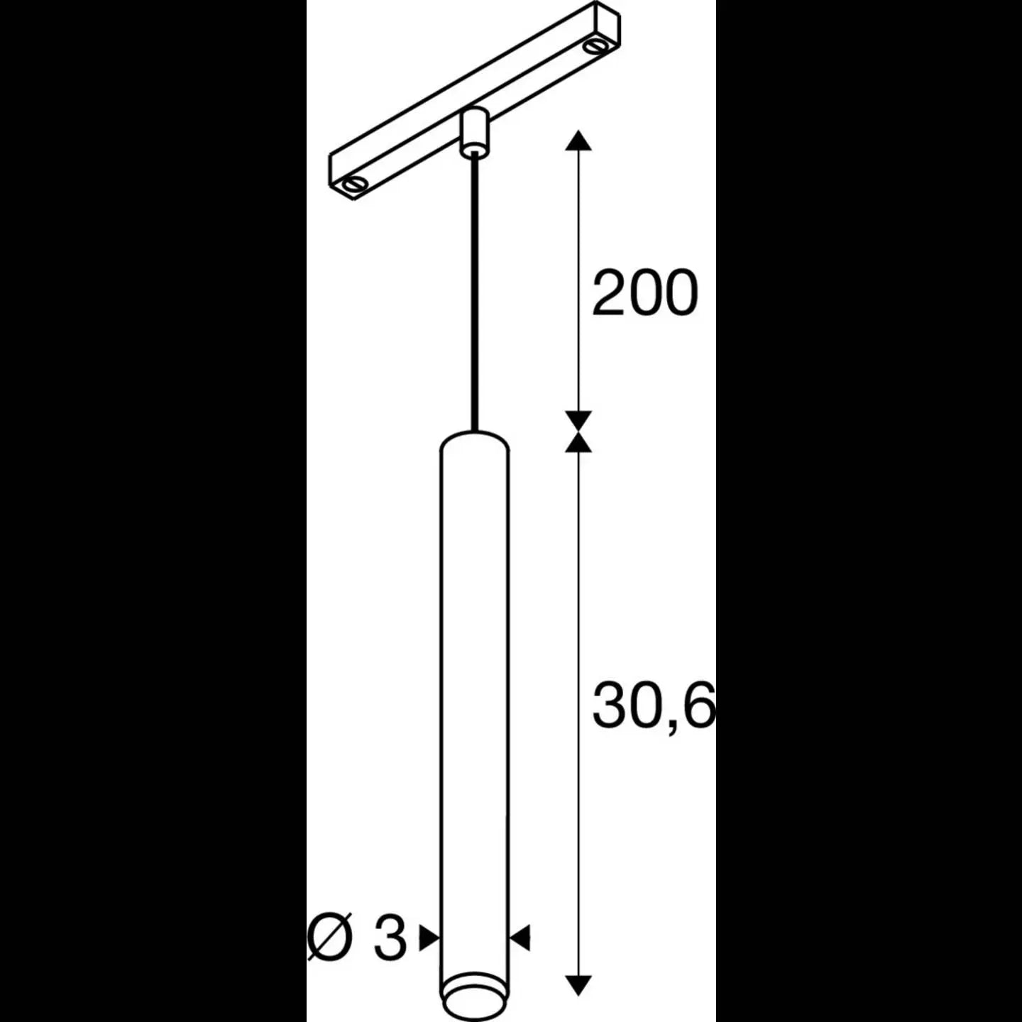 B-Ware Grip S 48 V Pendelleuchte Hängelampe Deckenleuchte Pendellänge Schwarz - 4024163295895
