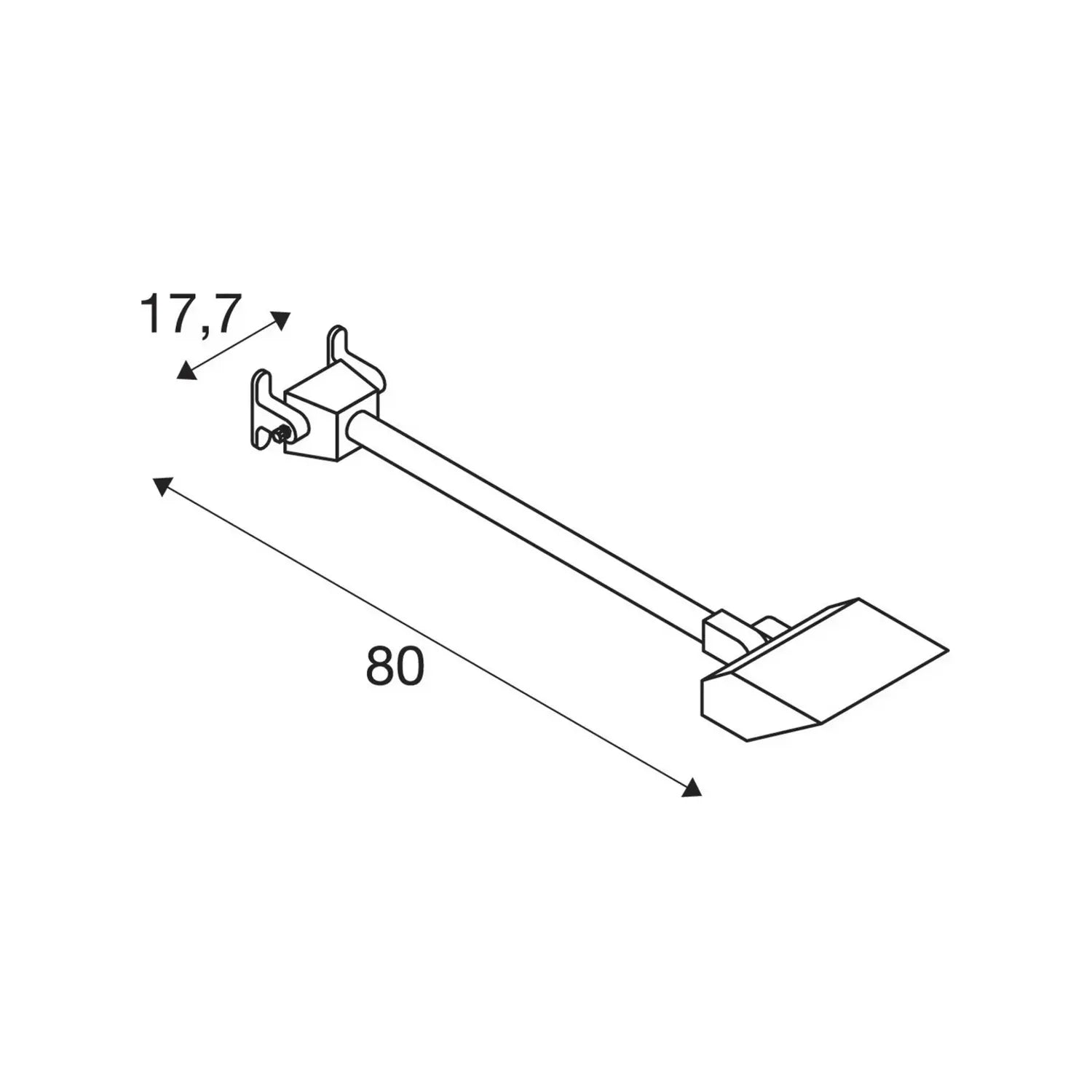B-Ware Slv Wandlampe Wandleuchte Led Today Pro Aluminium Weiß Displayleuchte Ausleger - 4024163191739