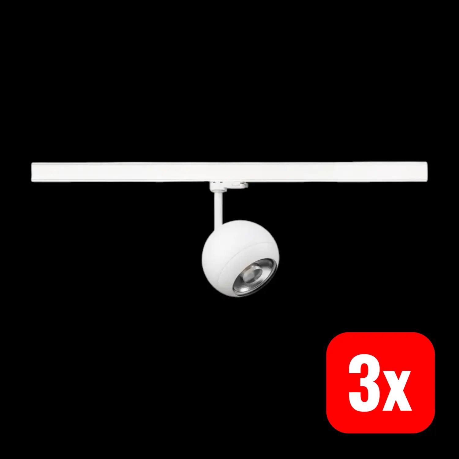 B-Ware Slv Spot Schienenstrahler Light Eye 3phasig Gu10 Led Weiß 150 Mm Drehbar 3 Stück - 4024163295413