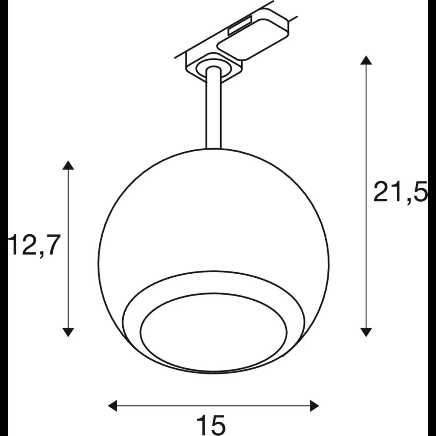 B-Ware Slv Spot Schienenstrahler Light Eye 3phasig Gu10 Led Weiß 150 Mm Drehbar 3 Stück - 4024163295413