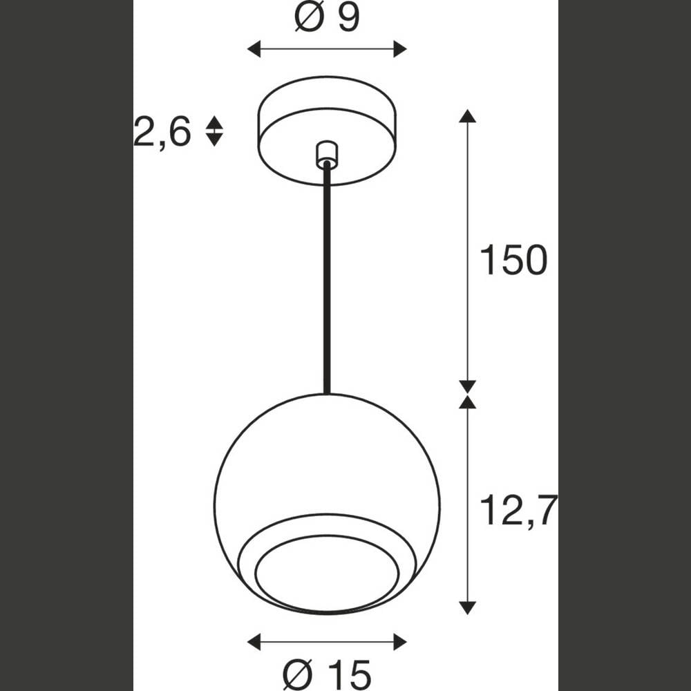 Slv Light Eye 150 1008178 Pendelleuchte Gu10 13 W Schwarz Deckenlampe Lampe Spot B-Ware - 4024163295482