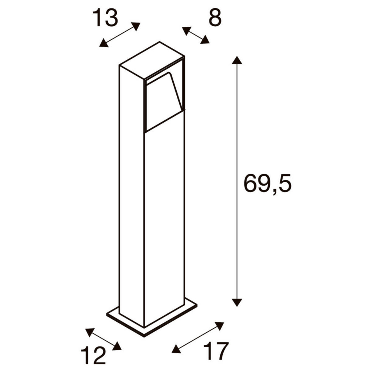 SLV LOGS 70 Outdoor Standleuchte Außenleuchte LED 3000 Gartenlampe - 4024163131414