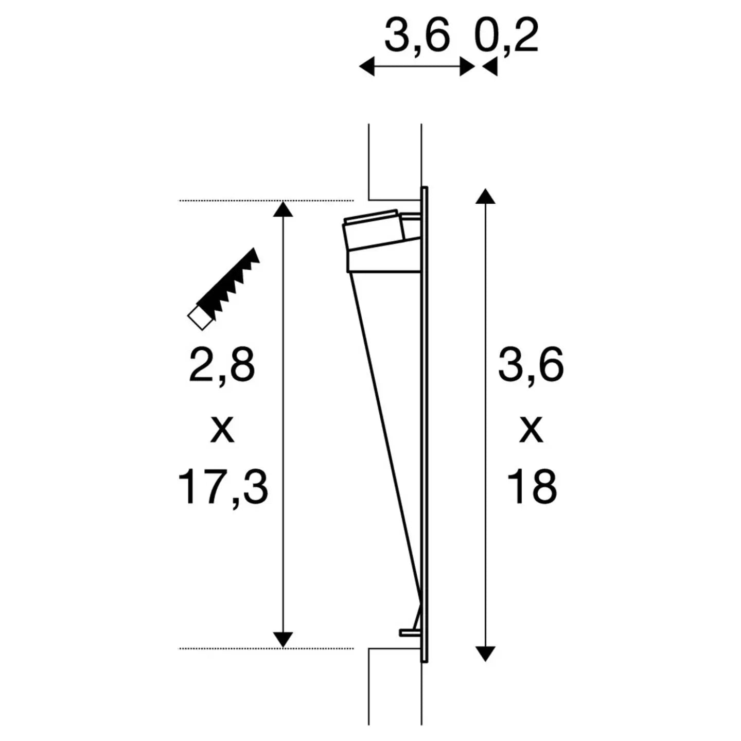 B-Ware Slv Notapo Ii Wandeinbauleuchte Wandlampe Led Einbauleuchte Weiß Aluminium - 4024163231725