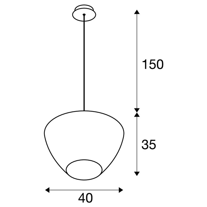 Slv Pantilo Convex 40 Pendelleuchte Indoor Hängelampe Chrom Glas Deckenleuchte B-Ware - 4024163236010
