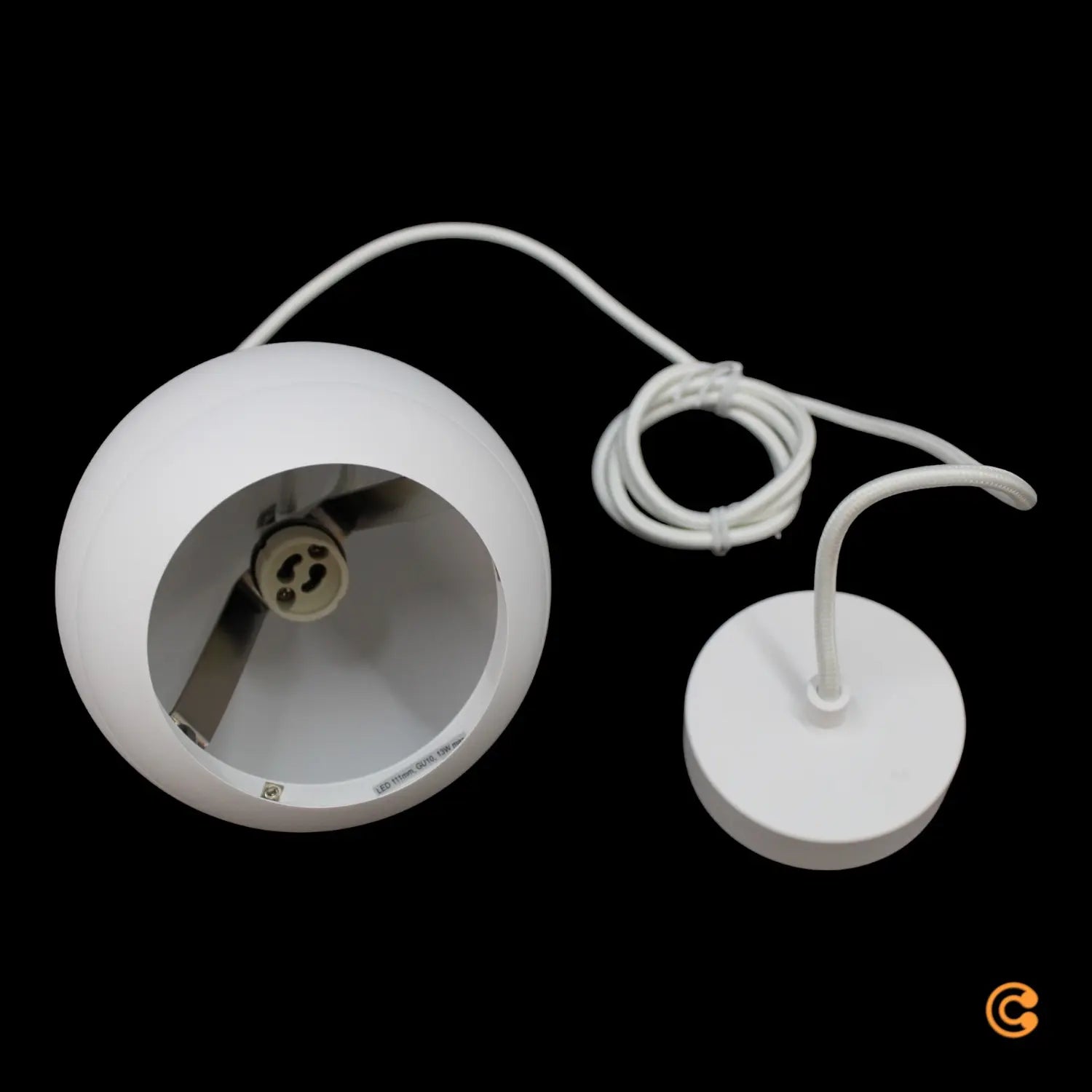 B-Ware Slv Pendellampe Hängelampe Light Eye 150 Weiß Metall Dimmbar Gu10 ø 15cm Leuchte - 10043292