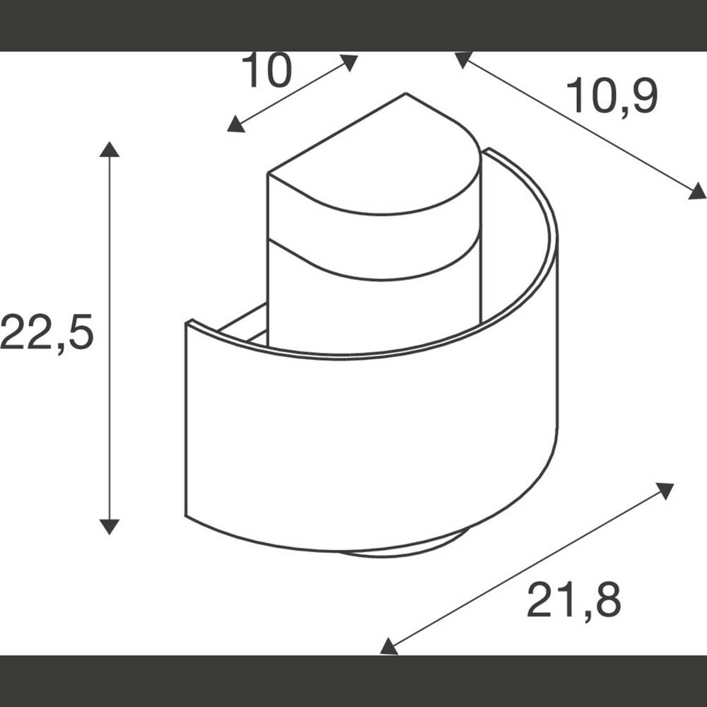 Slv Photoni 1008197 Außenwandleuchte E27 13 W Schwarz Wandlampe Lampe Leuchte B-Ware - 4024163295291