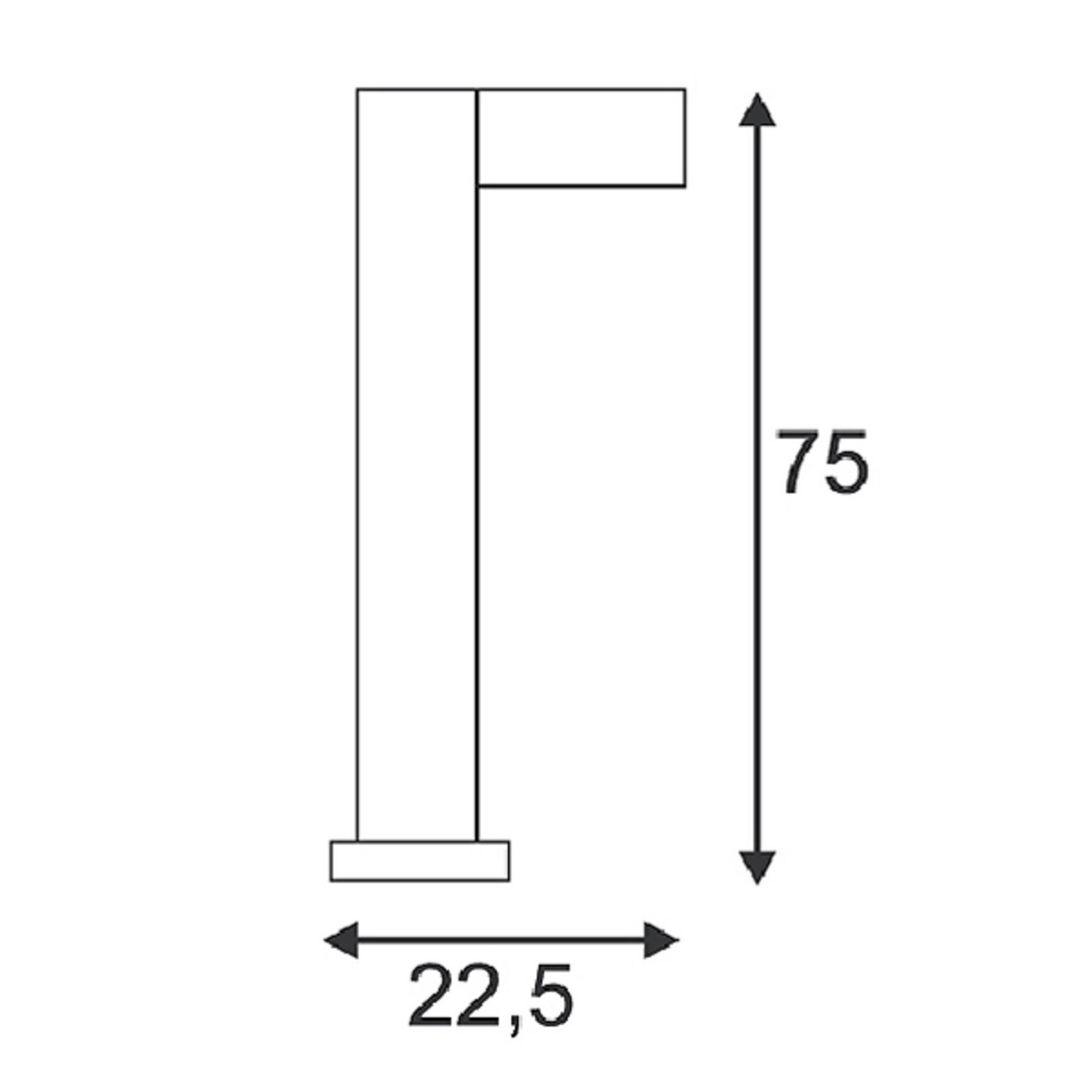 B-Ware Slv Wegeleuchte Lampe Quadrasyl 75 Gartenleuchte Grau Outdoor Beleuchtung - 4024163111652