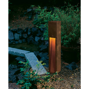 B-Ware SLV Außenstandleuchte Lampe Slot 80 Energiesparlampe E27 11 W Eisen gerostet868