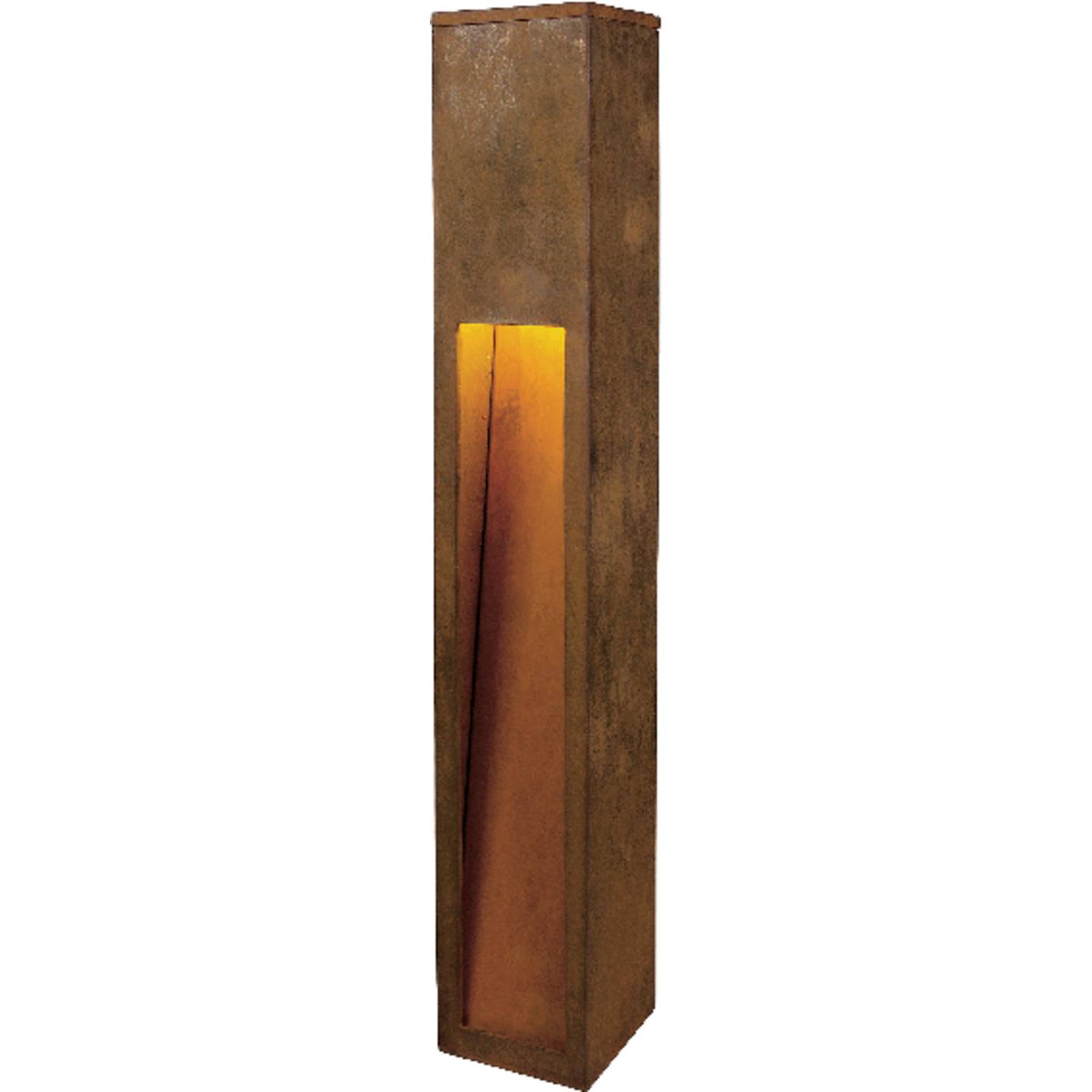 SLV Außenstandleuchte Lampe Slot 80 Energiesparlampe E27 11 W Eisen gerostet868 - 4024163107556