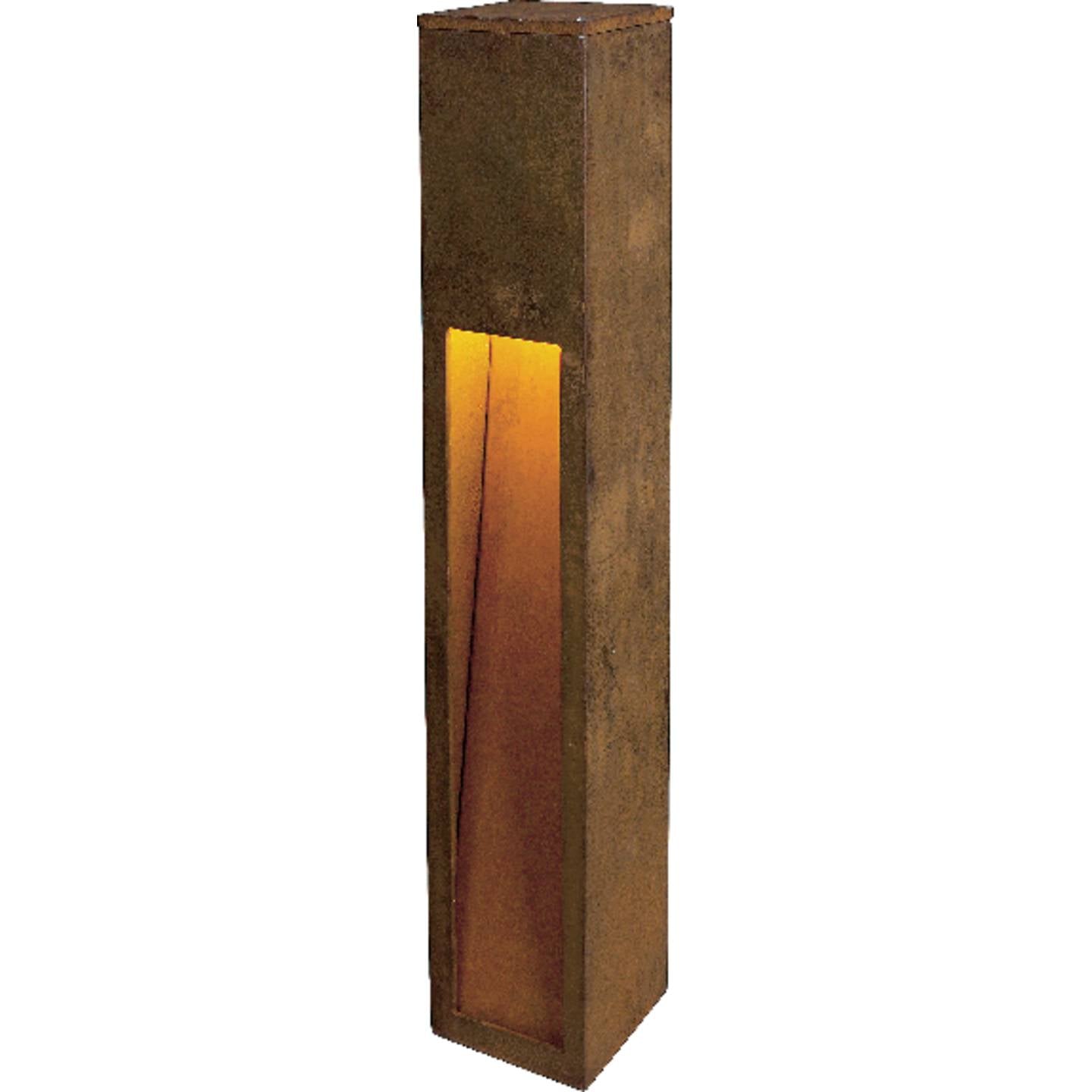 SLV Außenstandleuchte Lampe Slot 80 Energiesparlampe E27 11 W Eisen gerostet868 - 4024163107556