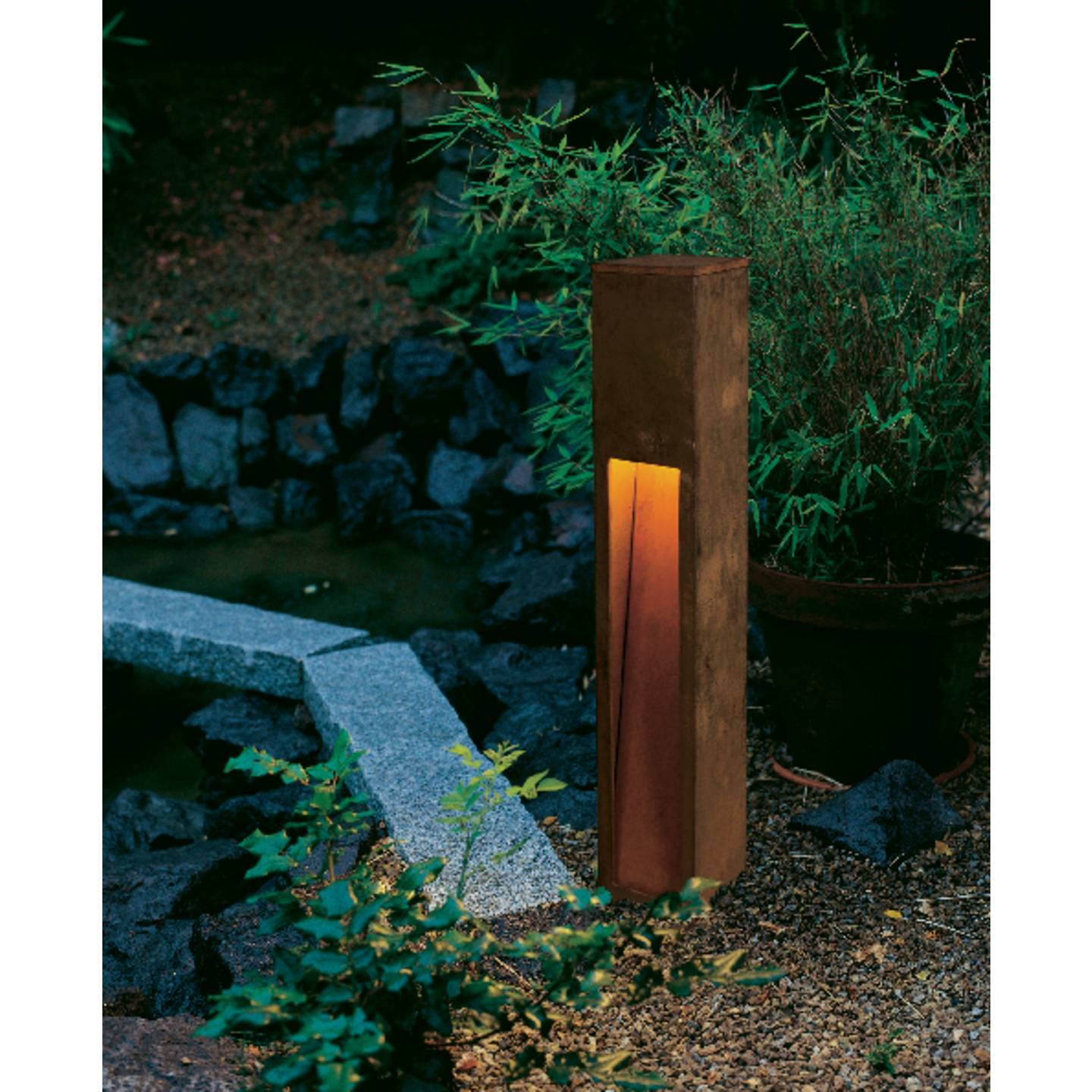 B-Ware Slv Außenstandleuchte Lampe Slot 80 Energiesparlampe E27 11 W Eisen Gerostet66 - 4024163107556