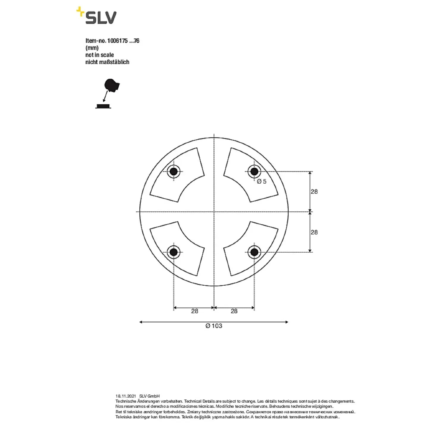 B-Ware Slv Abdeckung Blende Small Plot 1006176 Anthrazit Ersatzabdeckung Deckel - 4024163262446