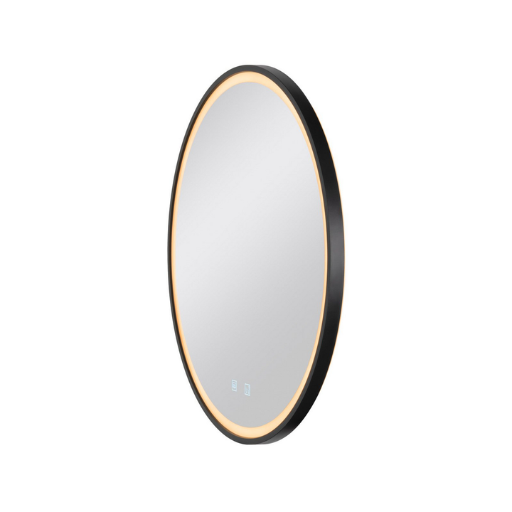Slv Trukko Led Wandspiegel Spiegel Ip44 Cct Schwarz Badspiegel Touchdim ø 61cm B-Ware