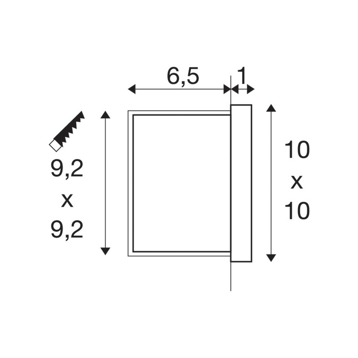 Slv Wandeinbauleuchte Einbauleuchte Led Hellgrau Ip65 Beton 10x10cm Breit Lampe B-Ware - 4024163266345