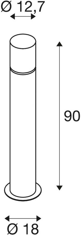 B-Ware Slv Rox Acryl 90 Pole Außenstandleuchte Sockelleuchte Wegeleuchte Außenlampe E27