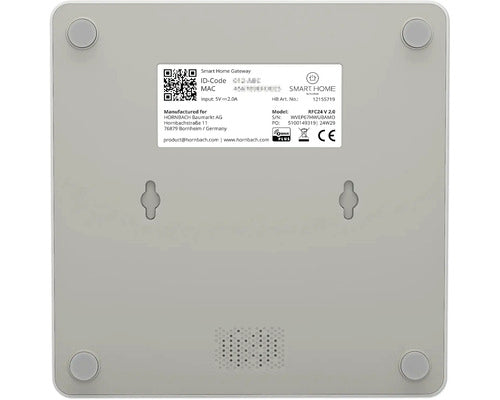 SMART HOME by hornbach Gateway Steuerzentrale Zigbee ZWave Cloudpartner weiß - 4306516376278