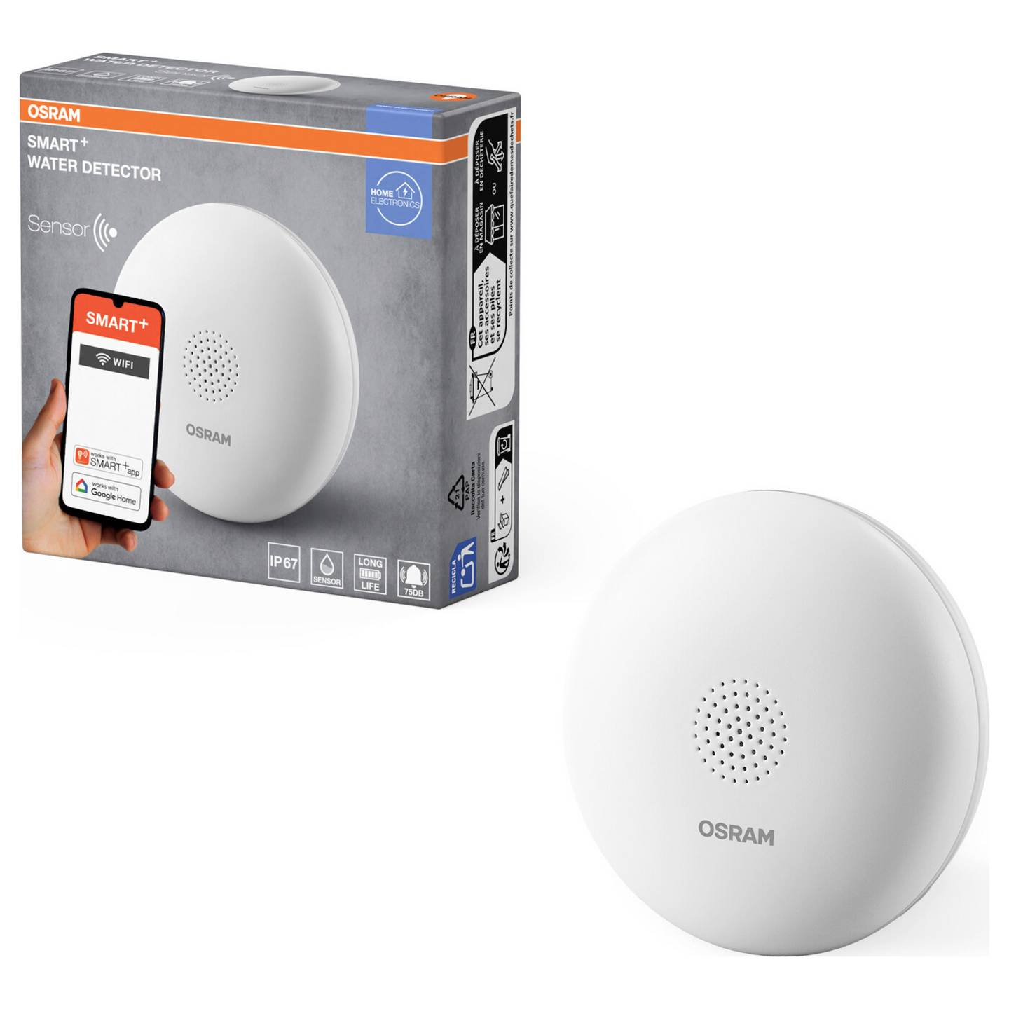 B-Ware Osram Homelighting Smart+ Funk Wassermelder Sensor Wasseralarm Leckagegerät Haus - 4099854418167