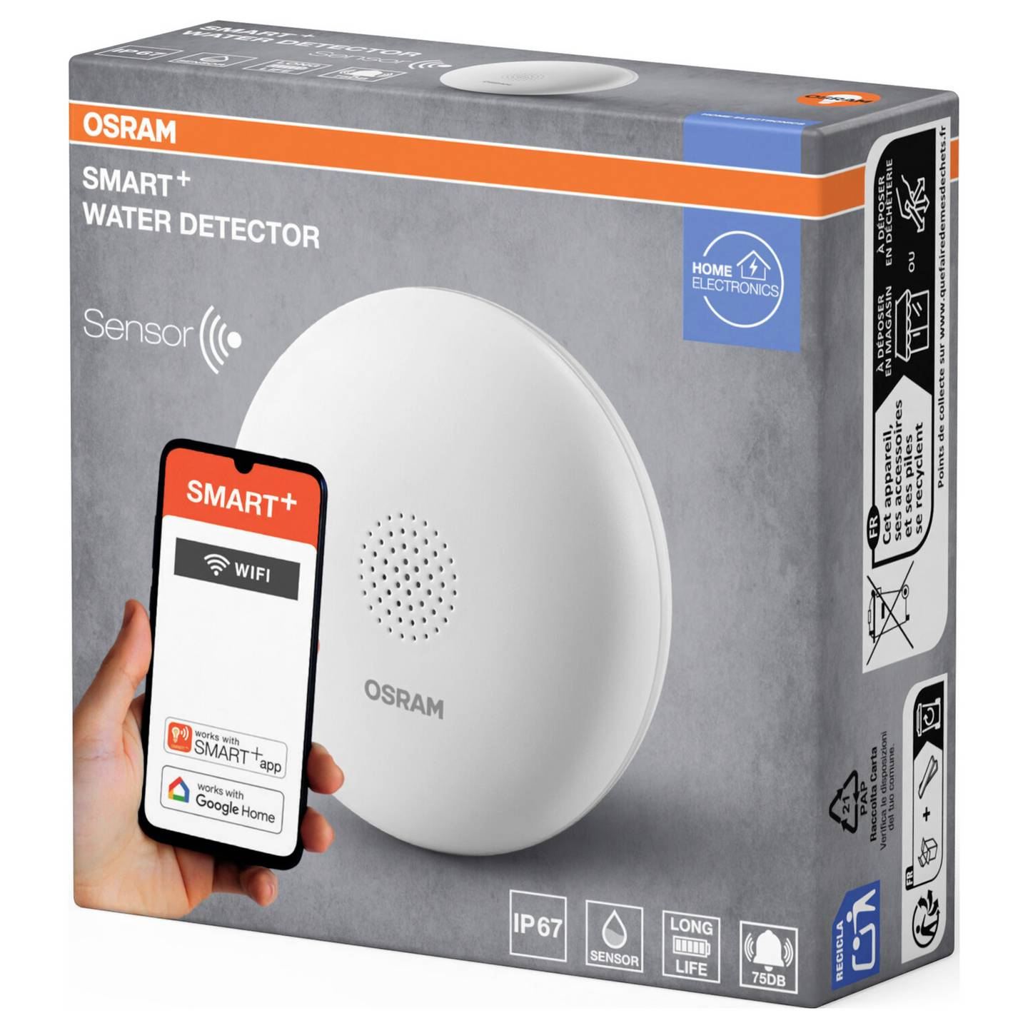 B-Ware Osram Homelighting Smart+ Funk Wassermelder Sensor Wasseralarm Leckagegerät Haus - 4099854418167