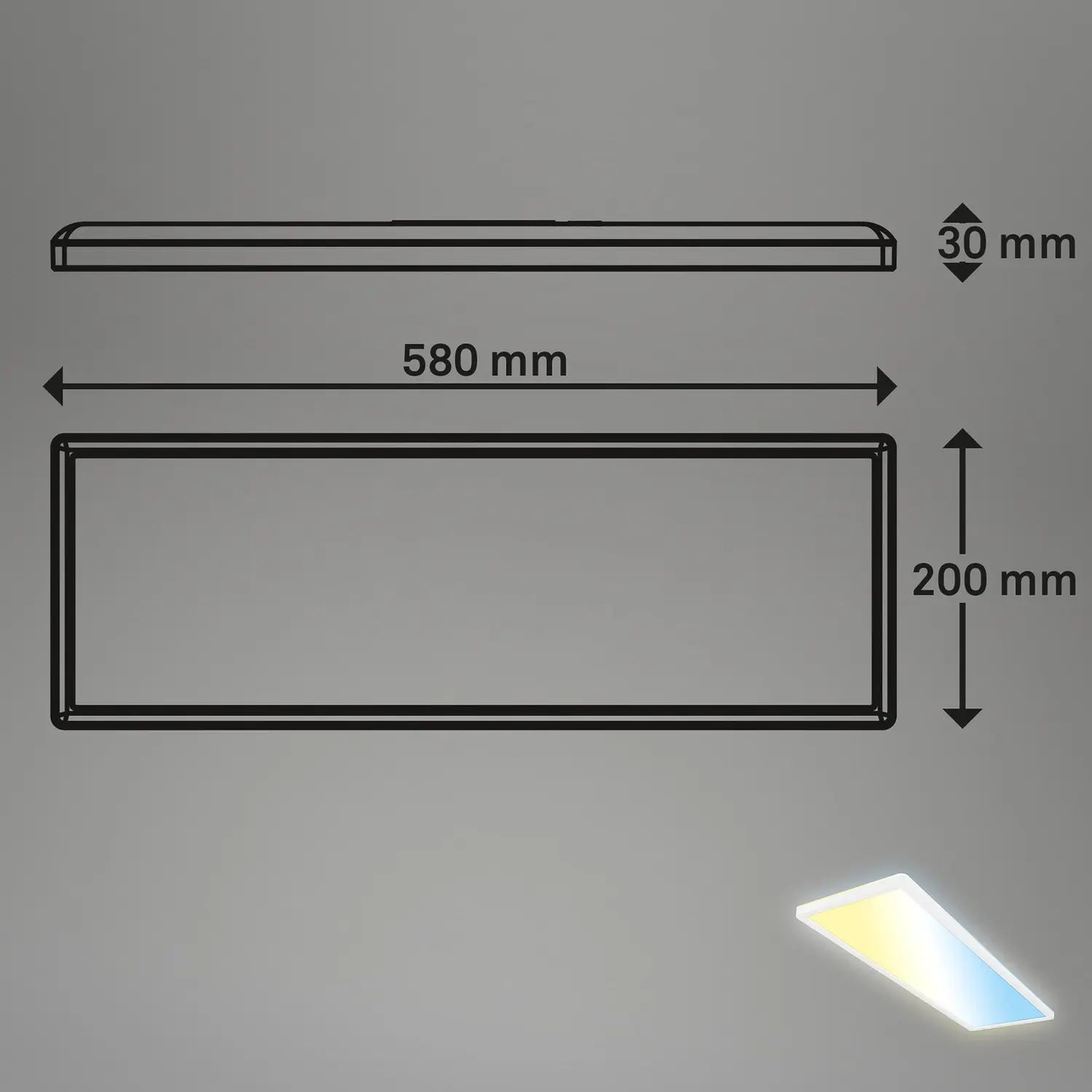 B-Ware Briloner Led Deckenleuchte Lampe Smart Tava Weiß Dimmbar Fernbedienung 58x20cm  - 4002707460299