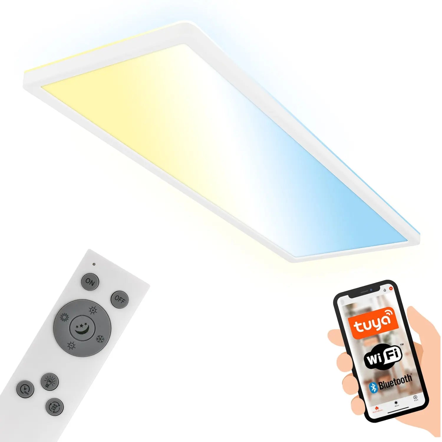 B-Ware Briloner Led Deckenleuchte Lampe Smart Tava Weiß Dimmbar Fernbedienung 58x20cm  - 4002707460299