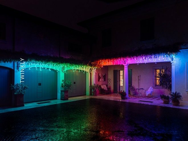 B-Ware Twinkly Icicle Lichtervorhang Lichterkette 190 Led Multicolor Weiß Outdoor 5m  - 8056326671440