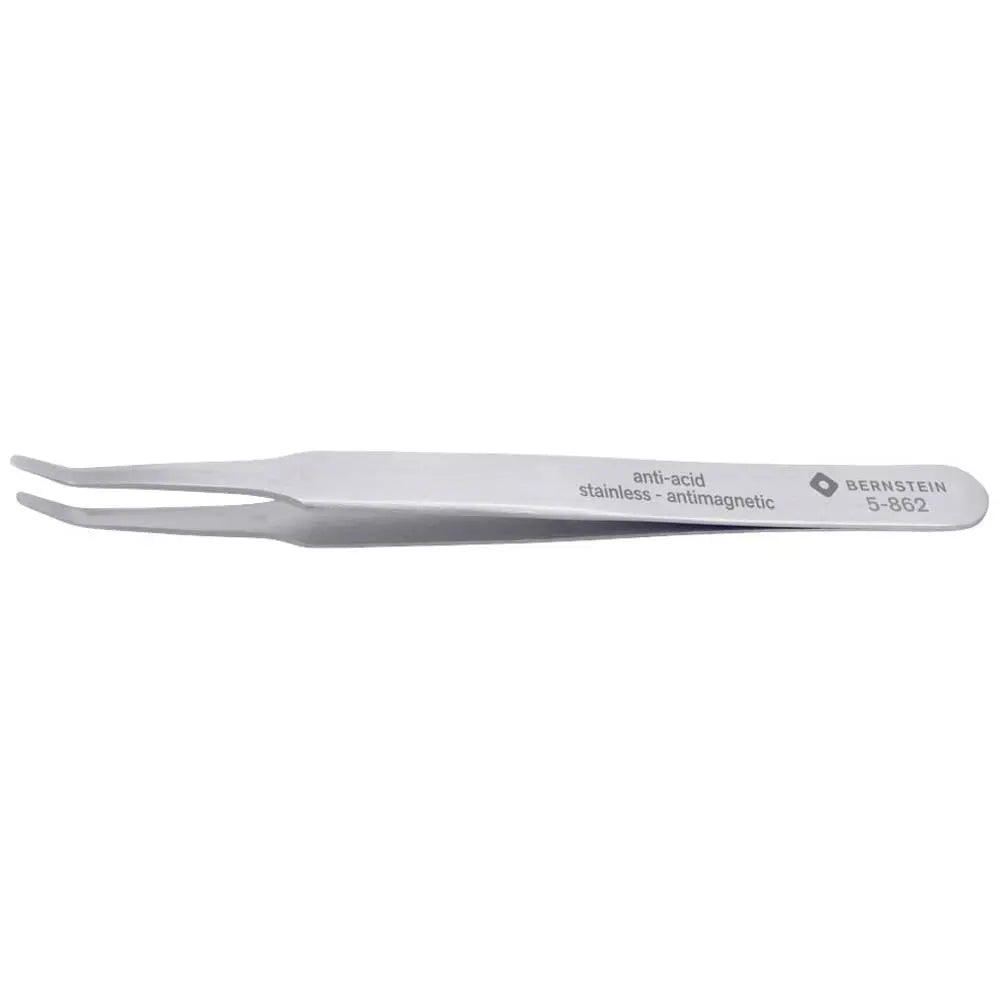 B-Ware Bernstein Universalpinzette Smd Edelstahl Flach Rund Gebogen 30° 125 Mm 5 Stück - 4250838526982