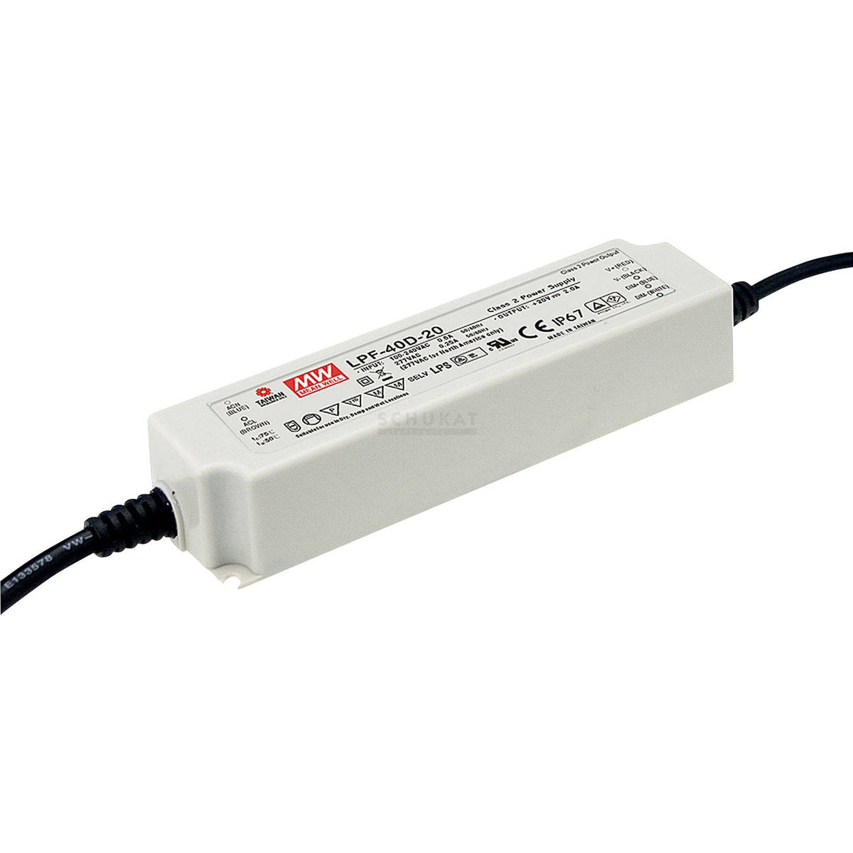MEAN WELL LED-Treiber Netzteil LED-Trafo Konstantspannung dimmbar 40W 1.34A 30V - 4711287458830