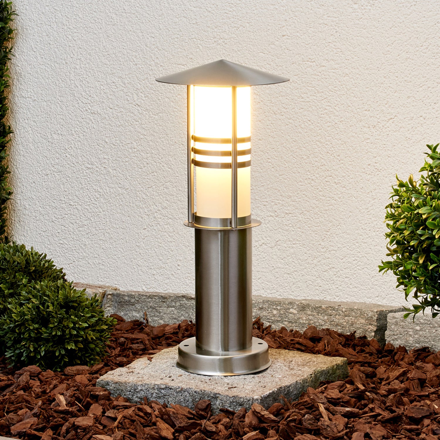 B-Ware Lindby Edelstahl Sockelleuchte Erina Leuchte Lampe Wegleuchte Wegelampe 23 Wa406