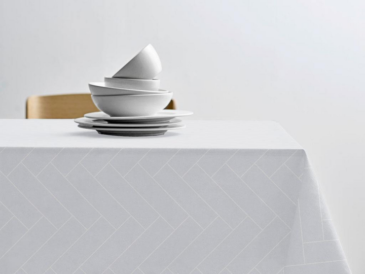 Södahl Tiles Damask Tischdecke 270x140cm Bezug Weiß Baumwolle Fleckabweisend B-Ware - 5722000155089