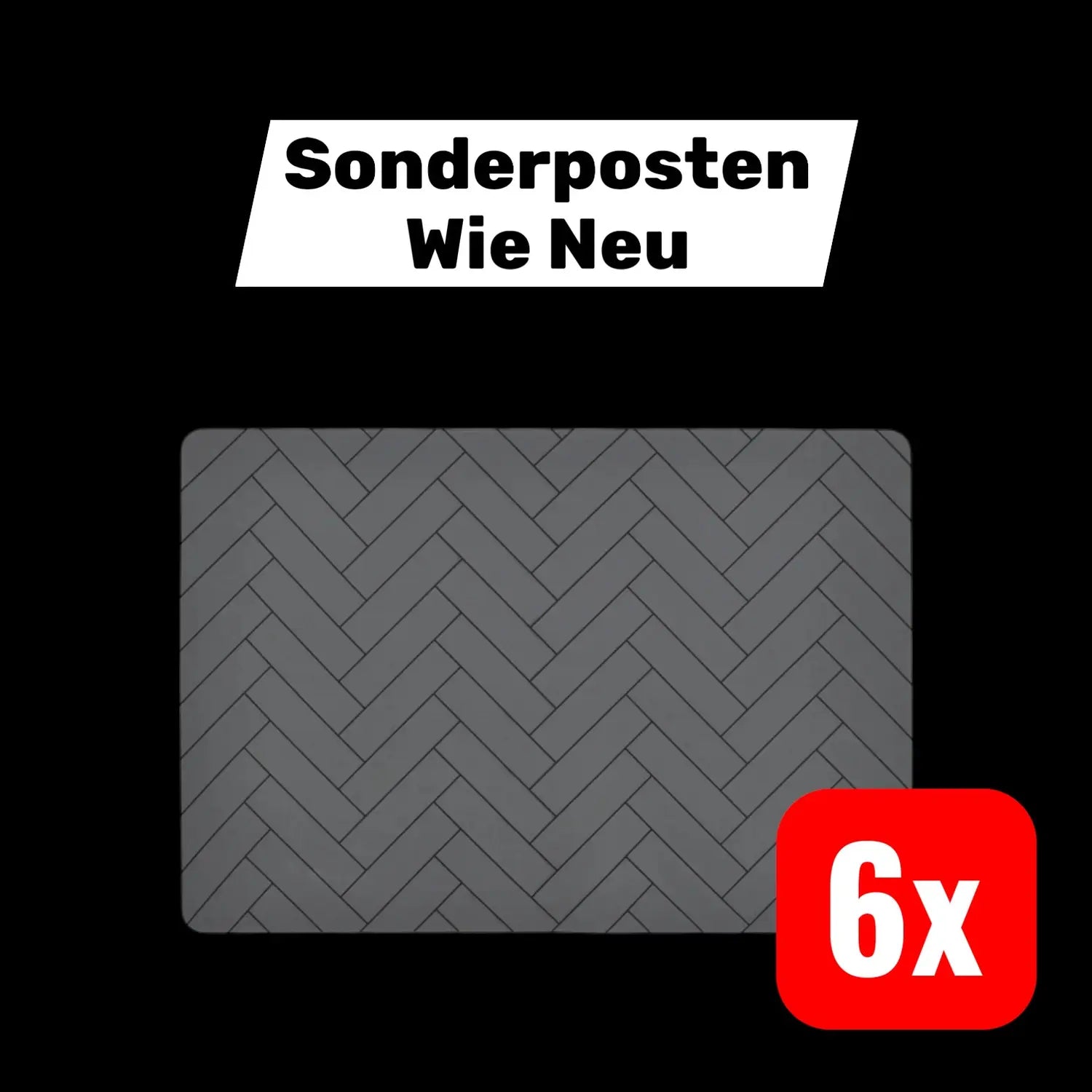 B-Ware Södahl Tischset Unterlage Silikon Grau 33 X 48 Cm Kachelmuster 6 Stück - 5722000151777