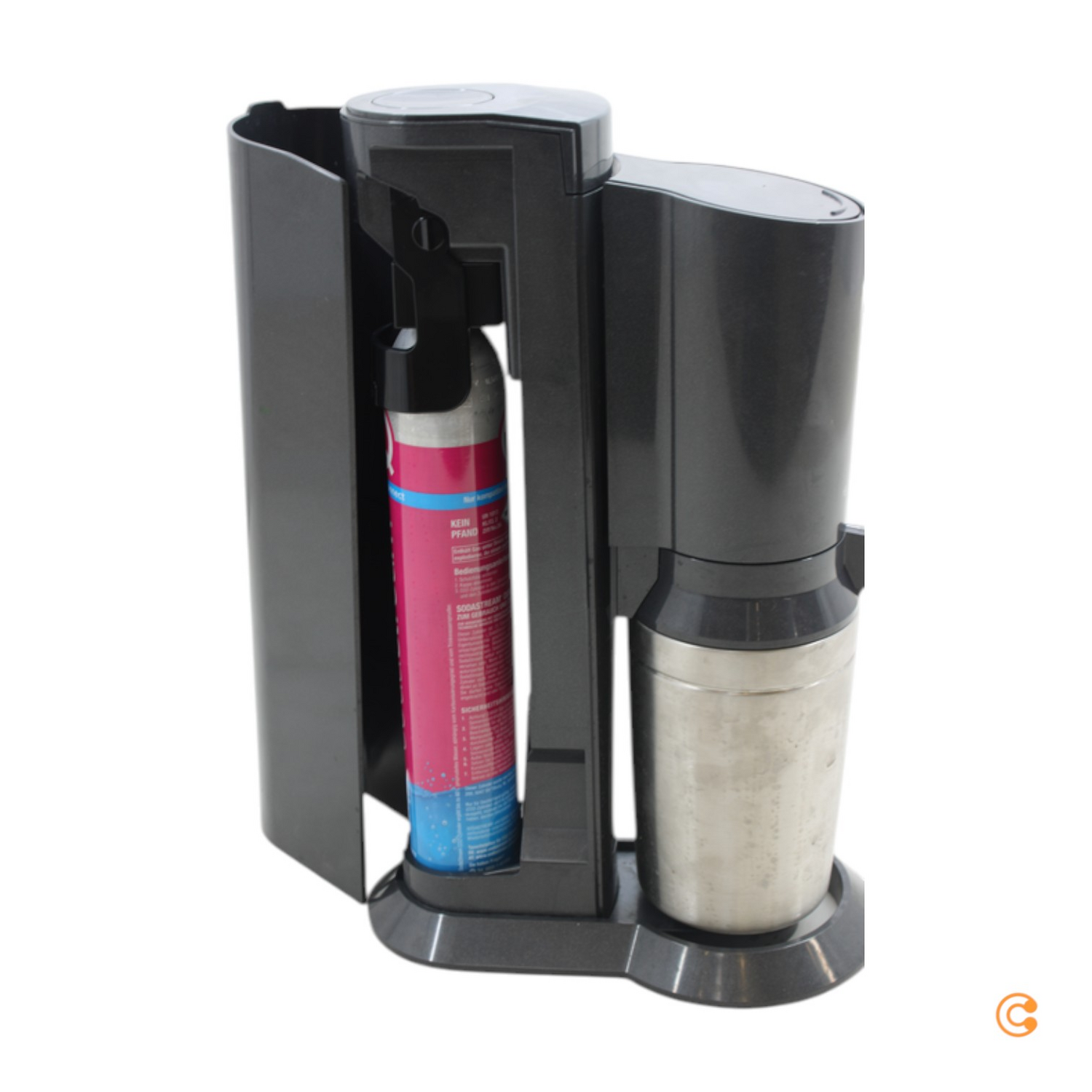 Sodastream Wassersprudler Crystal 3.0 Titan Schwarz Glaskaraffe Siehe Text/Foto C-Ware - 7290116742380