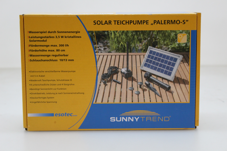 Esotec Palermos S 101769 Schwimmende Solarteichpumpe Pumpe Teichpumpe 300 L/H B-Ware - 4260057861511