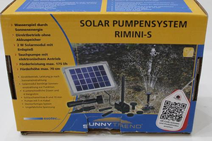 B-Ware Esotec Rimini S 101701 Solarpumpe Gartenteich Springbrunnen Teichpumpe 175 L/H