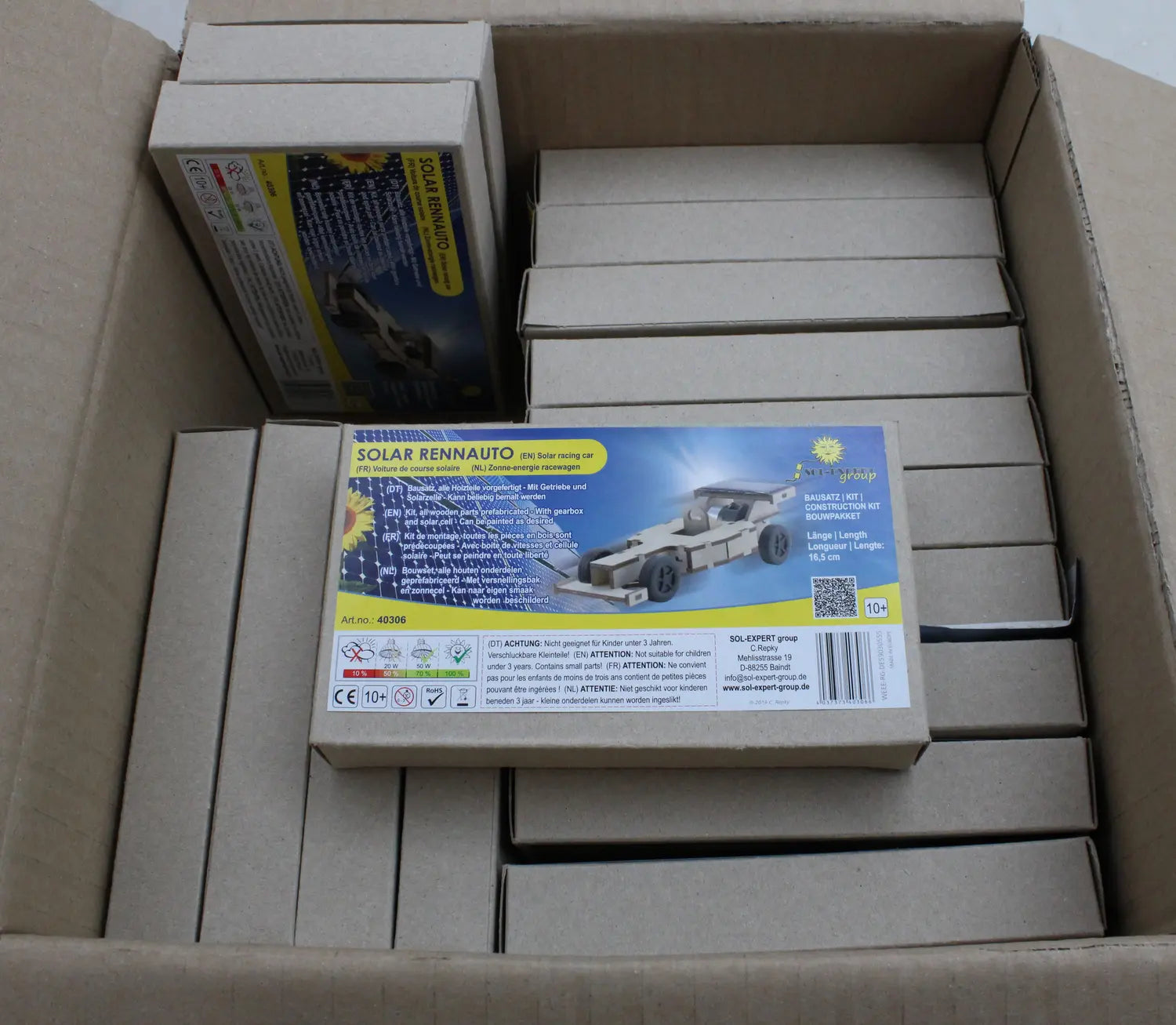 B-Ware Sol Expert Solar Rennwagen 40   Teiliger Rennwagenbausatz 17 Stück - 4037373403066