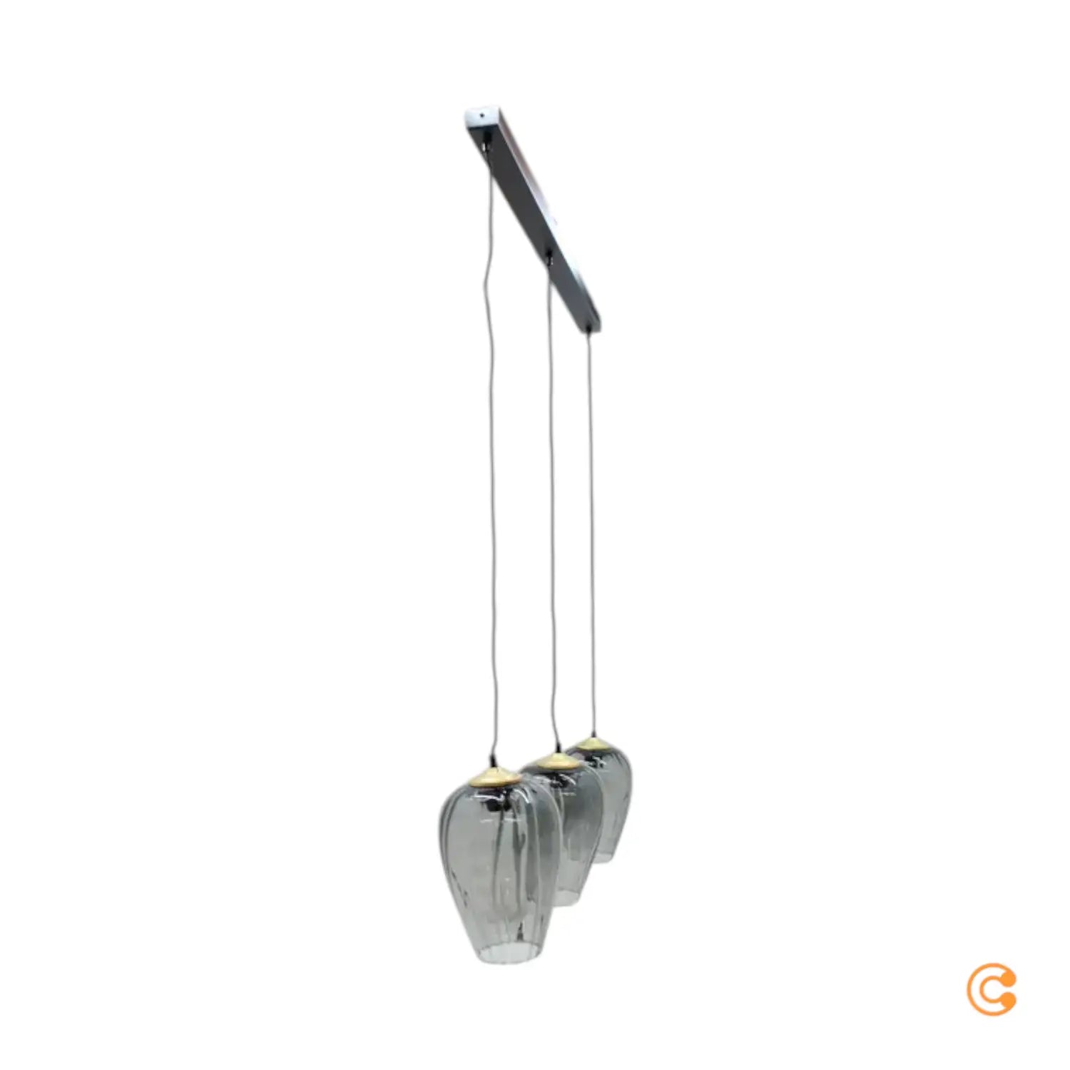 B-Ware Solbika Lighting Pendelleuchte Linkeus Ii, Glasgrau, 3 Lichtquellen - 5904496316087