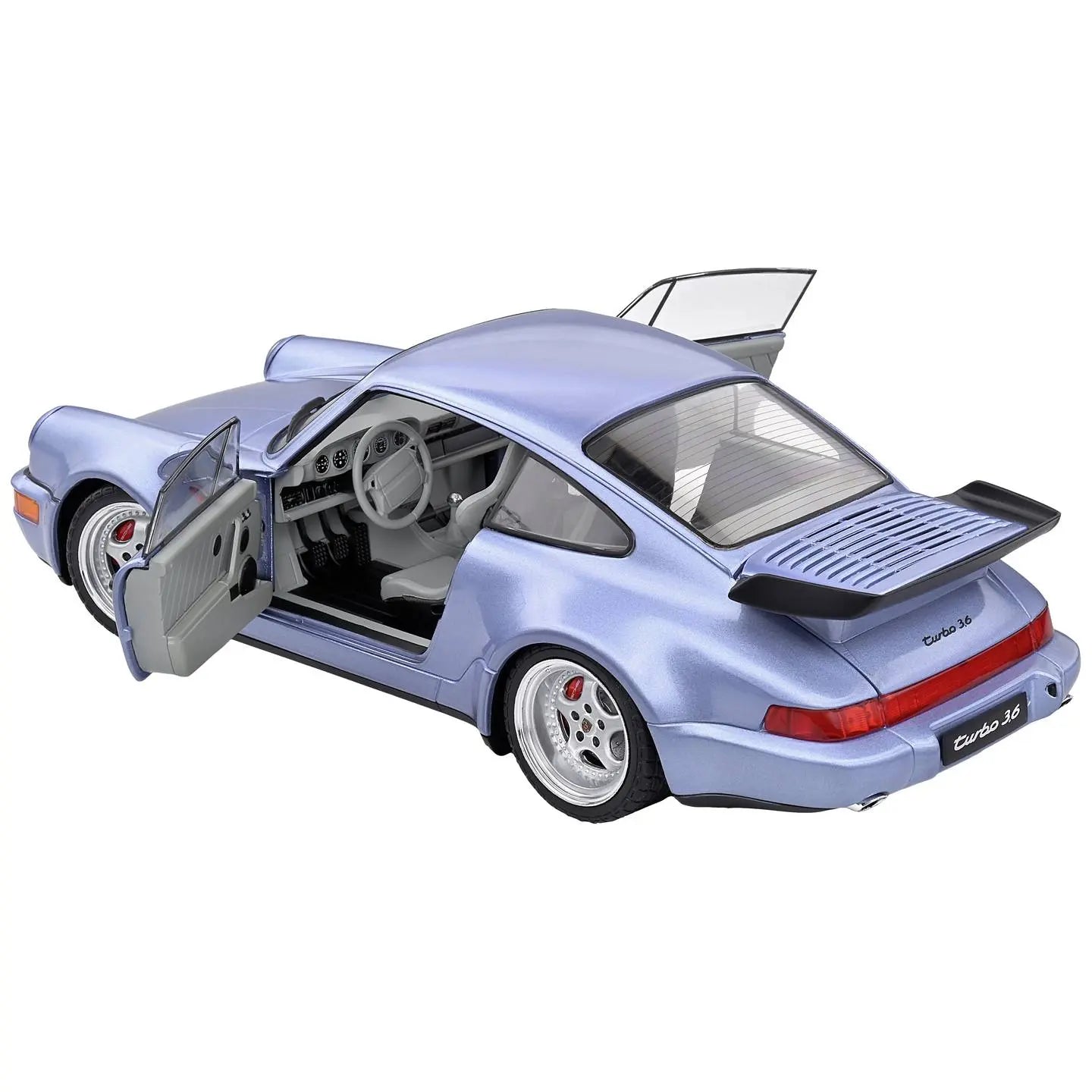 B-Ware Solido Modellauto Standmodell Sammlerauto Porsche 911 Turbo 1990 Blau 1:18  - 3663506023538