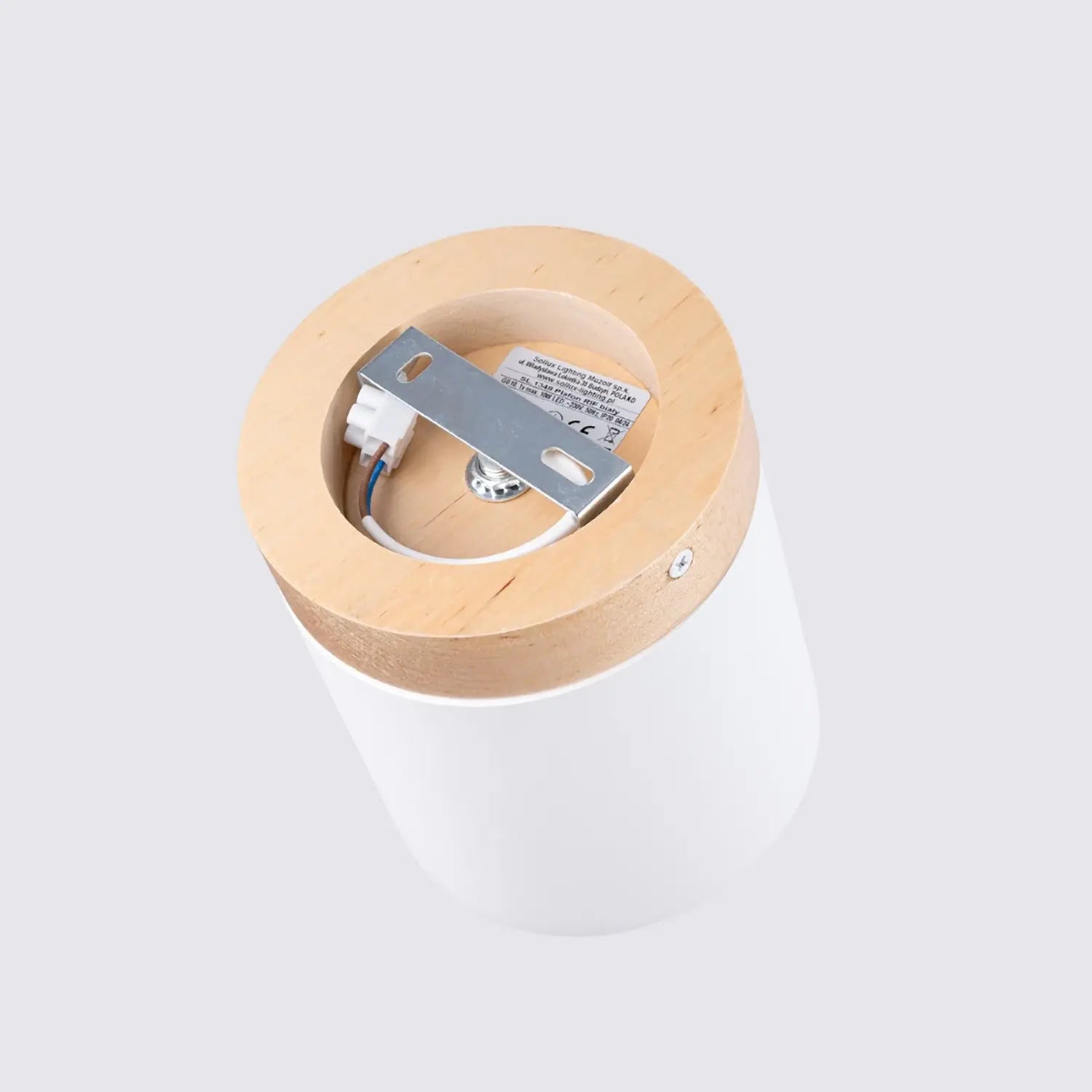 B-Ware Sollux Deckenspot Rif Spot Strahler Weiß Holz Aluminium ø 12 Cm Dimmbar Gu10 - 5903282773202