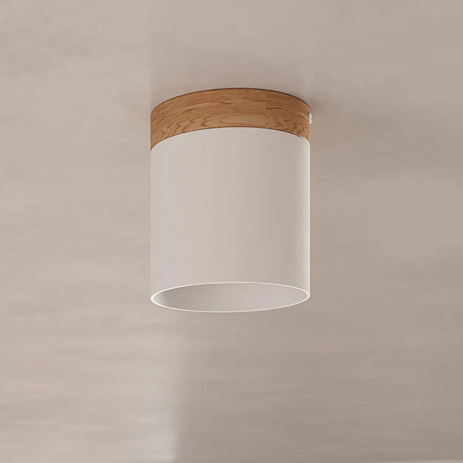 B-Ware Sollux Deckenspot Rif Spot Strahler Weiß Holz Aluminium ø 12 Cm Dimmbar Gu10 - 5903282773202