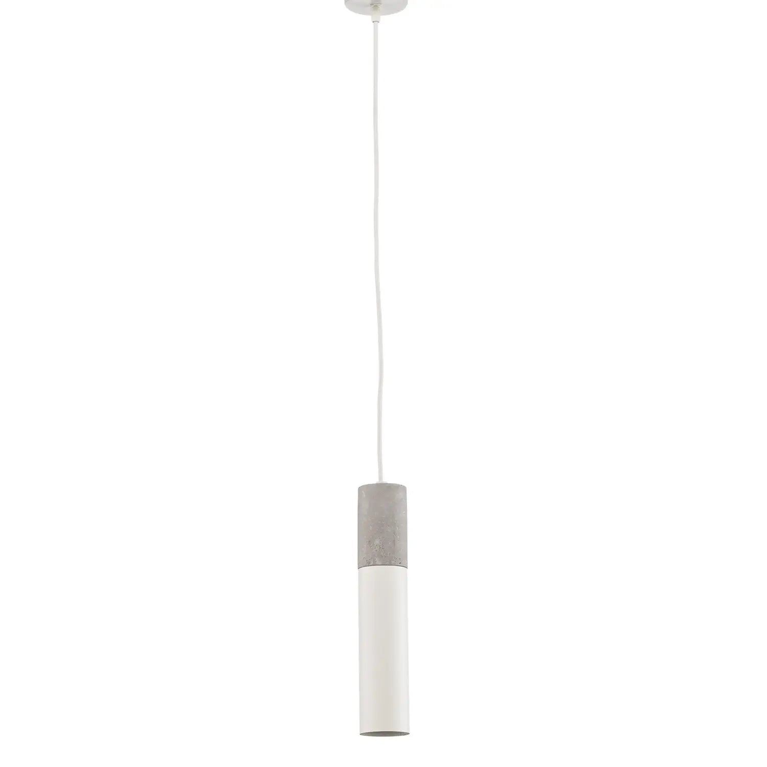 B-Ware Sollux Hängeleuchte Pendelleuchte Tube Beton Weiß Einflammig Lampe Gu10 Leuchte - 5903282730946