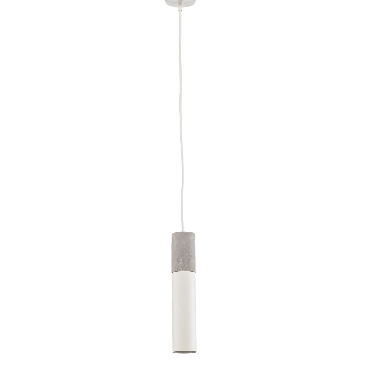 SOLLUX Hängeleuchte Pendelleuchte Tube Beton weiß einflammig Lampe GU10 Leuchte - 5903282730946