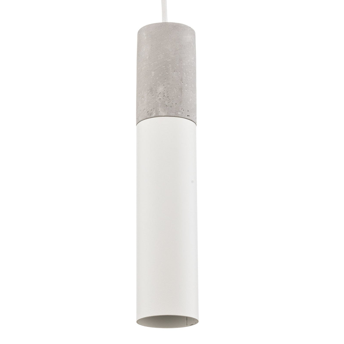 SOLLUX Hängeleuchte Pendelleuchte Tube Beton weiß einflammig Lampe GU10 Leuchte - 5903282730946