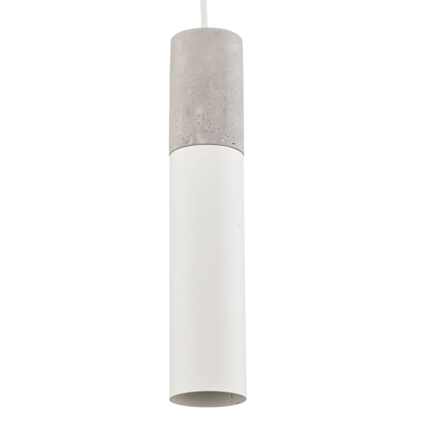 B-Ware Sollux Hängeleuchte Pendelleuchte Tube Beton Weiß Einflammig Lampe Gu10 Leuchte - 5903282730946