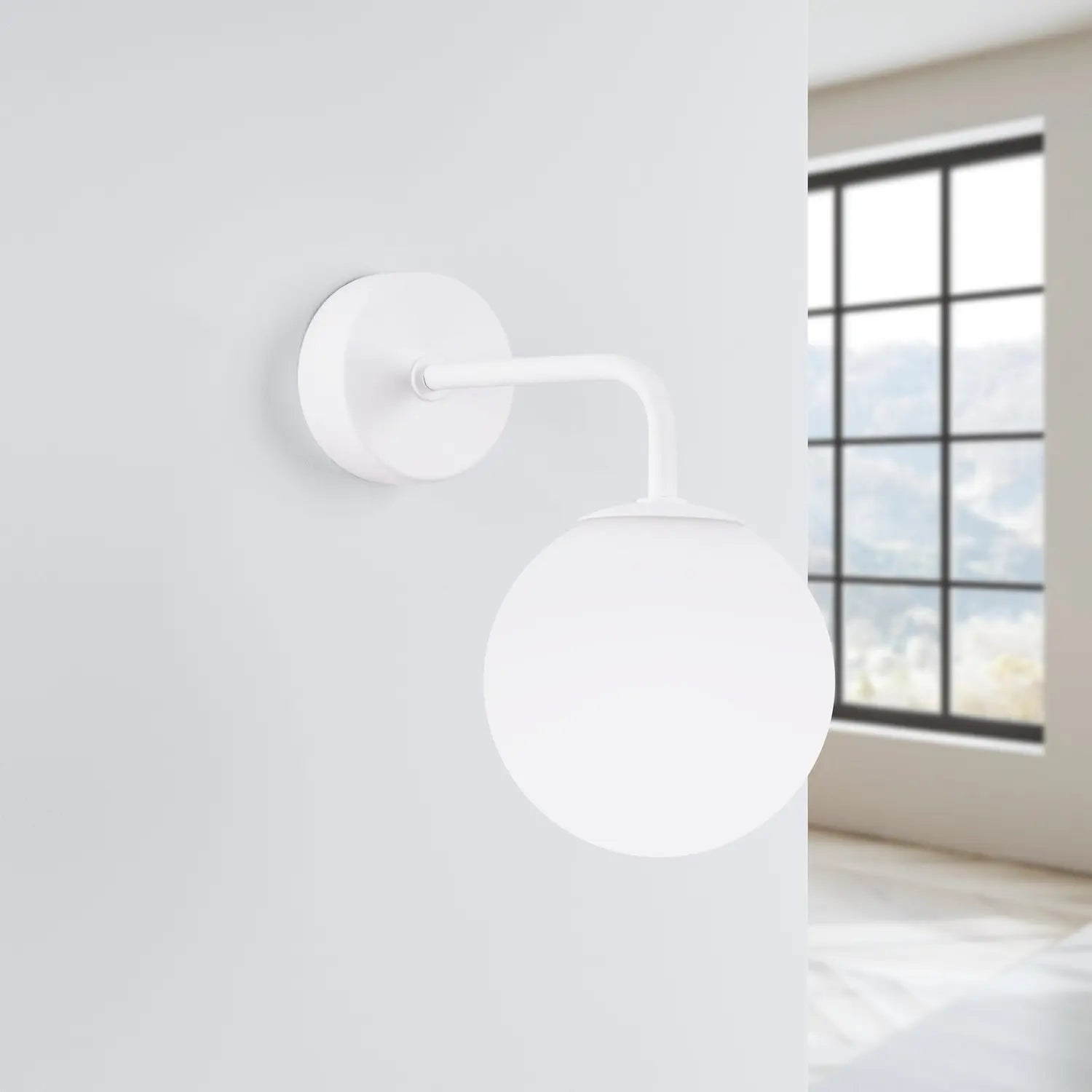 B-Ware Sollux Lighting Wandlampe Leuchte Astral Weiß Ausladung 22 Cm Stahl Glas - 5907073024245